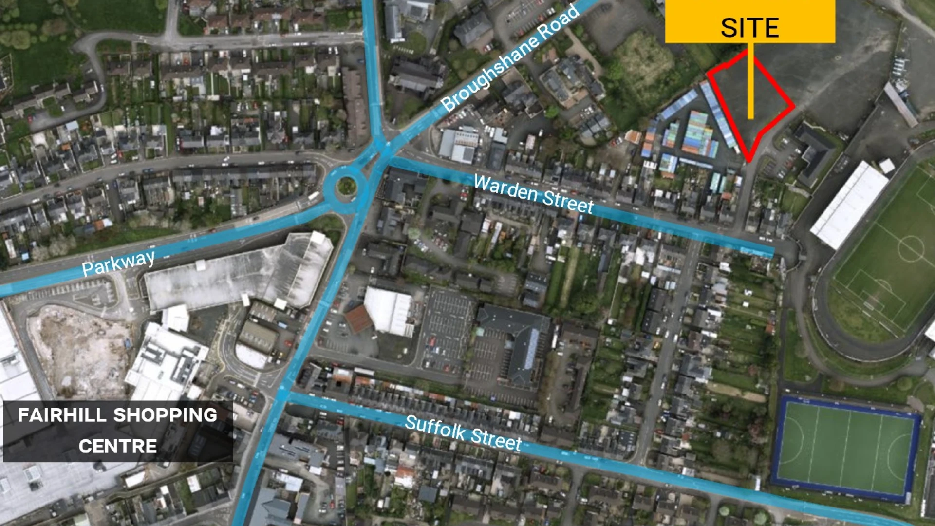 Ballymena Showgrounds, St Patricks Barracks Link Road